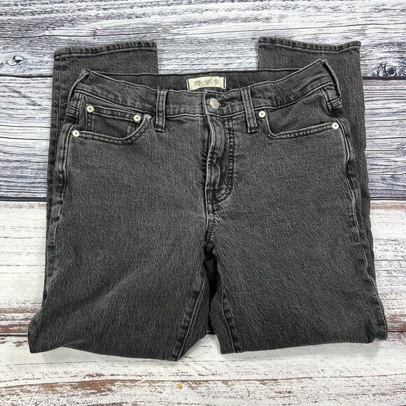Madewell The Mid Rise Perfect Vintage Jean Lunar Black Women’s Size 27P - Picture 1 of 8